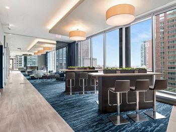 Lake, avenue, city and garden lounges